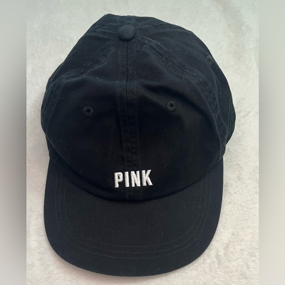 NWT! PINK Victoria’s Secret baseball hat black with white stitch - Picture 2 of 10